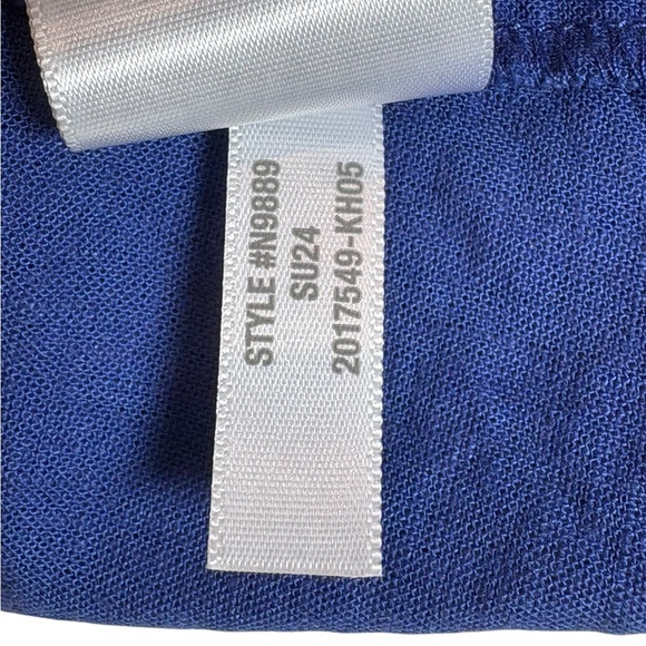 Madewell Royal Blue Criss-Cross Linen Tank Top 4 - Picture 9 of 11